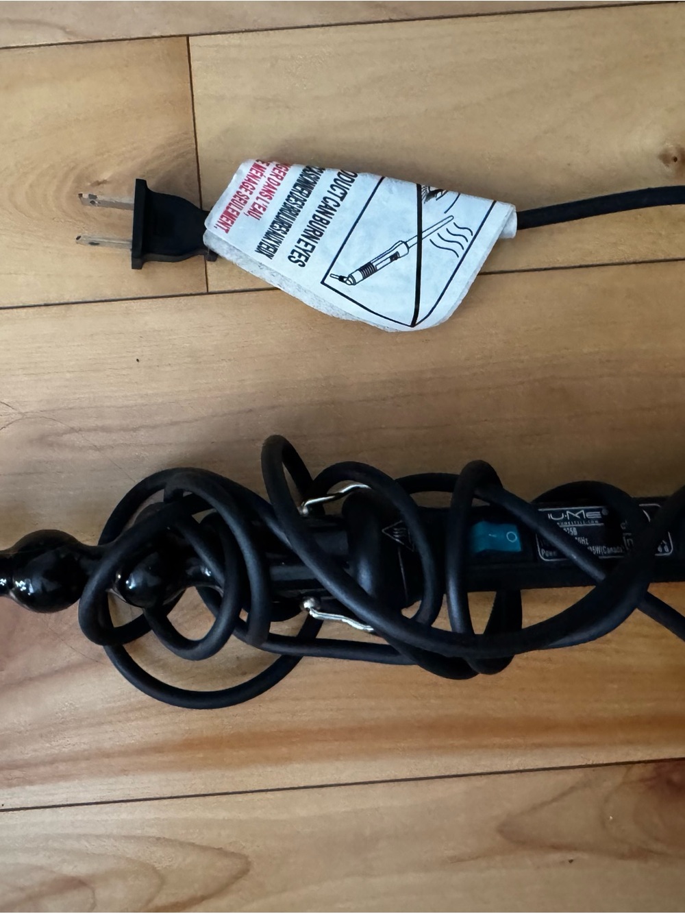 NuMe Black Curling Wand with Black Power Cord